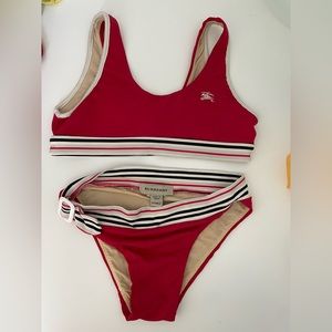 Burberry girls two piece bathing suit
